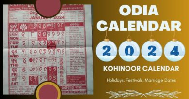 Odia Calendar 2024 Kohinoor January, February, March